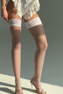 Silikon Detaylı Dantelli Kaymaz Jartiyer Çorabı – Zarif ve Şık Görünüm | Madame Mercy