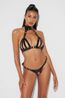 Siyah Deri Harness Lingerie Set – Ayarlanabilir Seksi Vücut Kemerleri & Fantazi Aksesuar Takımı (Gizli Gönderim)