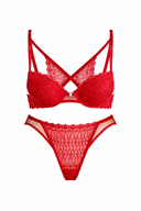 Dream Angels Kırmızı Destekli Sütyen Takımı – Zarif ve Şık Lingerie Set