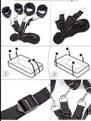 Bed Restraint 4’lü Yatak Bağlama Seti – Ayarlanabilir Bilek & Ayak Kelepçeli Fantezi Seti | Gizli Gönderim