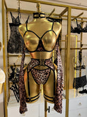 Veronica Leopar Transparan Jartiyer Takımı – Zarif ve Çekici İç Giyim Seti