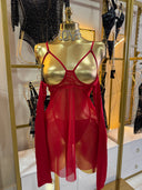Önü Açılabilir Tanga Hediyeli Babydoll Elbise – Zarif