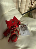 Red Desire Bondage Set – Kırmızı Maske & Kelepçe Fantezi Aksesuar Seti (Gizli Gönderim) | Madame Mercy