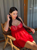 Tanga Hediyeli Love Babydoll – Zarif ve Seksi Gecelik Seti