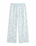 %100 Pamuk Mint Desenli Kadın Pijama Takımı Kısa Kollu