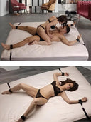 Bed Restraint 4’lü Yatak Bağlama Seti – Ayarlanabilir Bilek & Ayak Kelepçeli Fantezi Seti | Gizli Gönderim