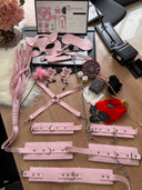 16 Parça Pembe Lüks Fantazi Oyun Seti – Maske, Kelepçe, Tasmalı & Aksesuar Hediyeli Premium Koleksiyon