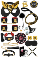 15 Parça Lüks Fantazi Oyun Seti – Maske, Kelepçe, Tasmalı & Aksesuar Hediyeli Premium Koleksiyon