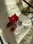 Red Desire Bondage Set – Kırmızı Maske & Kelepçe Fantezi Aksesuar Seti (Gizli Gönderim) | Madame Mercy