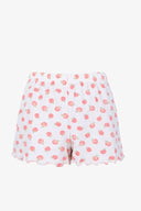 Kadın Şeftali Desenli Şort Takımı – Just Peachy İp Askılı Pijama Seti Pembe