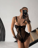 İsabel Transparan Dantel Babydoll – Cesur ve Zarif Özel Tasarım Gecelik