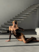 Transparan Vücut Çorabı – Şık ve Cesur Özel Tasarım