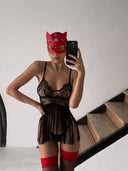 Seksi Püsküllü Set – Tanga Hediyeli Göz Alıcı Lüks Takım