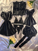 Black Diamond 10 Parça İpek Saten Dev Set – Özel Kutulu & Jartiyer Hediyeli Lüks Paket