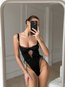 Siyah Transparan Detaylı Body
