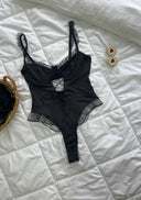 Siyah Transparan Detaylı Body