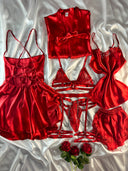 Madame Mercy Alian 8 Parça İpek Saten Jartiyer Seti – Hediyeli, Özel Kutulu, Gizli Gönderim & Hızlı Teslimat